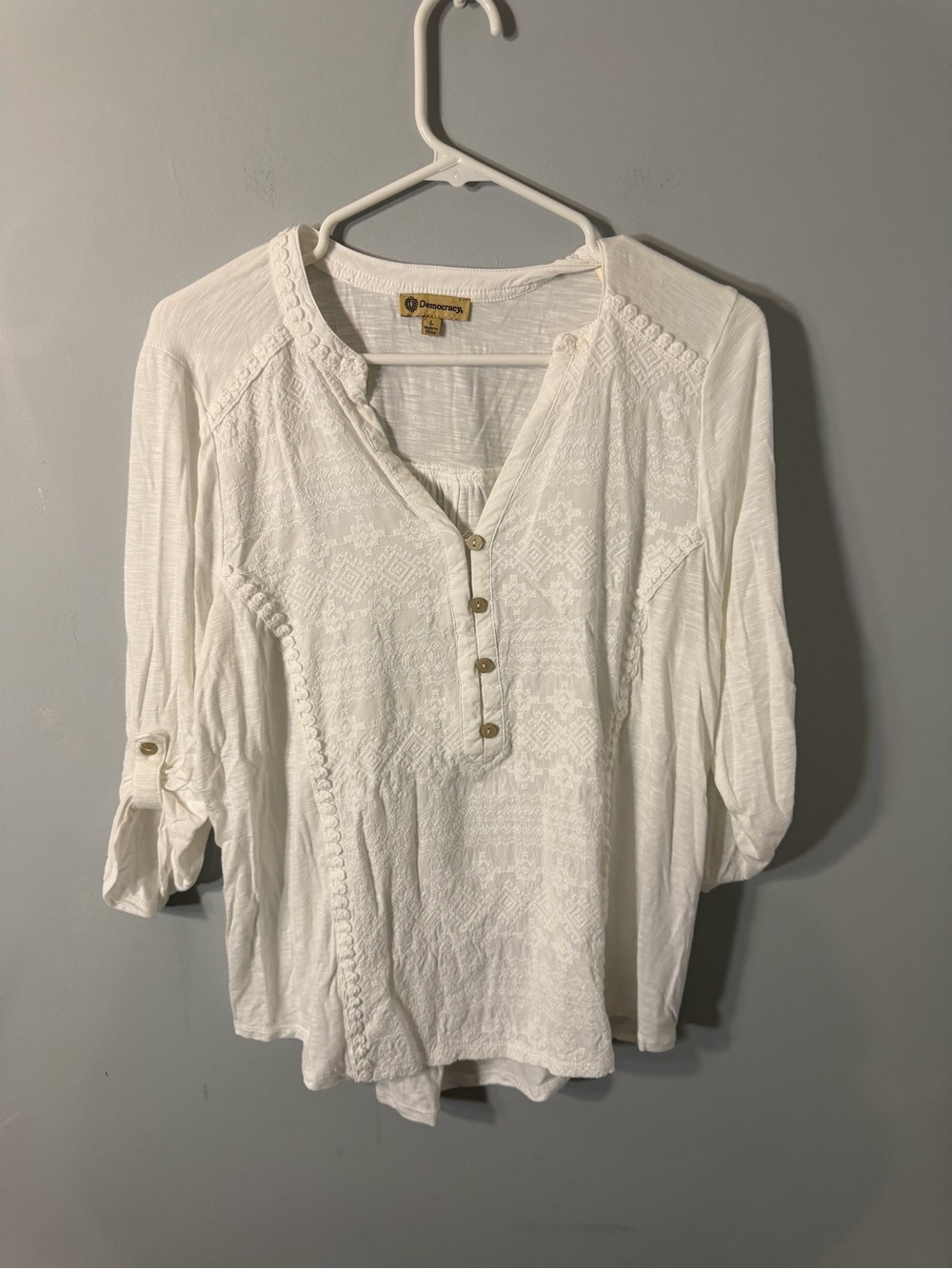 Democracy white blouse